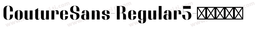 CoutureSans-Regular5字体转换