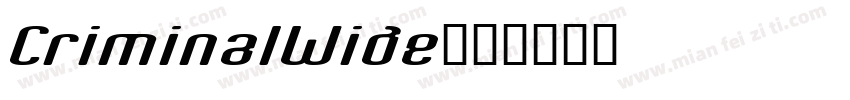 CriminalWide字体转换