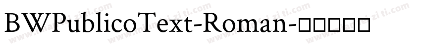 BWPublicoText-Roman字体转换