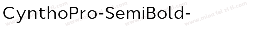 CynthoPro-SemiBold字体转换