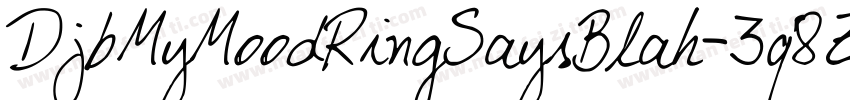 DjbMyMoodRingSaysBlah-3q8Z字体转换