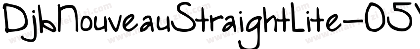 DjbNouveauStraightLite-O5V8字体转换