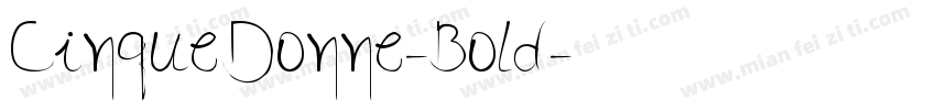 CinqueDonne-Bold字体转换