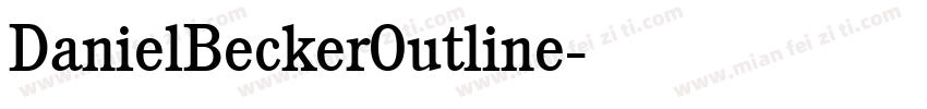 DanielBeckerOutline字体转换