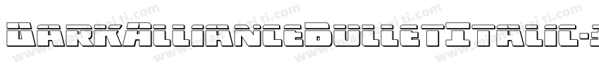 DarkAllianceBulletItalic-3Dx6字体转换