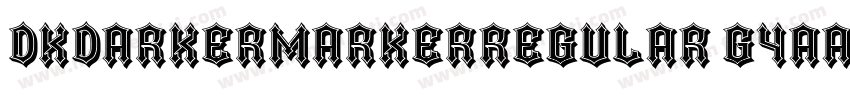 DkDarkerMarkerRegular-G4AA字体转换