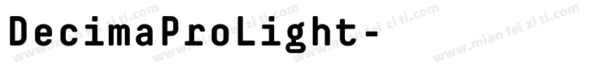 DecimaProLight字体转换