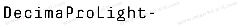 DecimaProLight字体转换