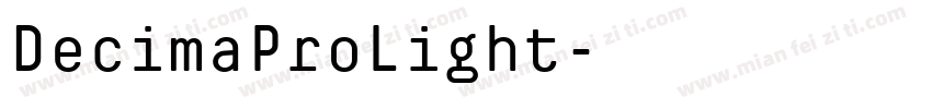 DecimaProLight字体转换