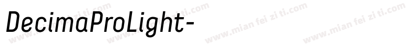 DecimaProLight字体转换