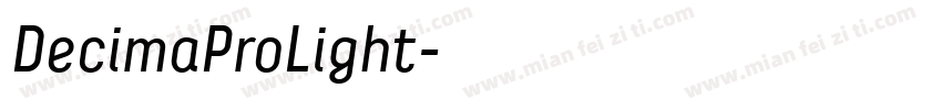 DecimaProLight字体转换