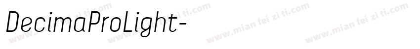 DecimaProLight字体转换