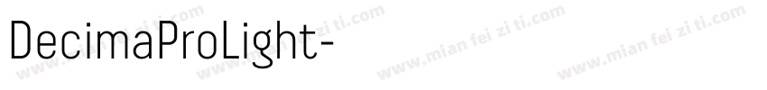 DecimaProLight字体转换