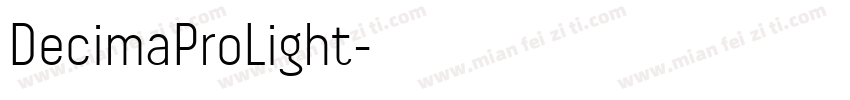 DecimaProLight字体转换