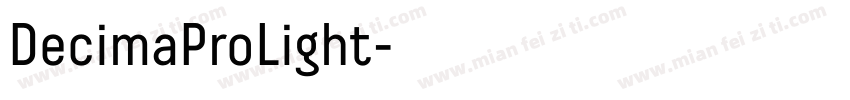 DecimaProLight字体转换