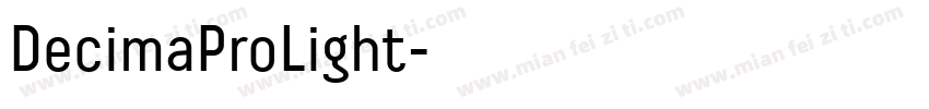 DecimaProLight字体转换