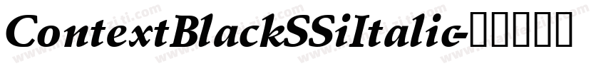 ContextBlackSSiItalic字体转换