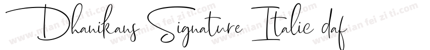 Dhanikans-Signature-Italic-dafont-2字体转换