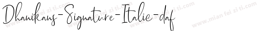 Dhanikans-Signature-Italic-dafont-2字体转换