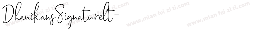 DhanikansSignaturelt字体转换