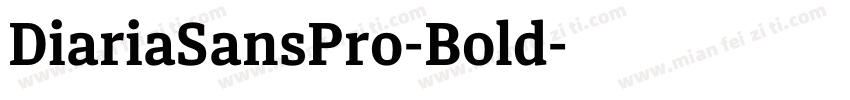 DiariaSansPro-Bold字体转换