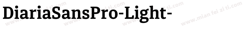 DiariaSansPro-Light字体转换