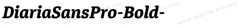 DiariaSansPro-Bold字体转换