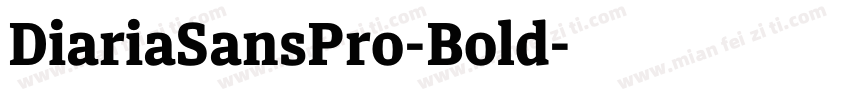 DiariaSansPro-Bold字体转换
