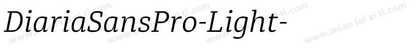 DiariaSansPro-Light字体转换