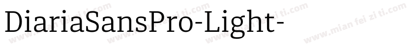 DiariaSansPro-Light字体转换