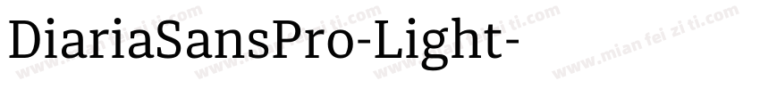 DiariaSansPro-Light字体转换