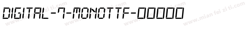 Digital-7-Monottf字体转换