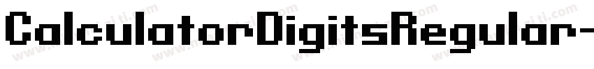 CalculatorDigitsRegular-Bjln字体转换