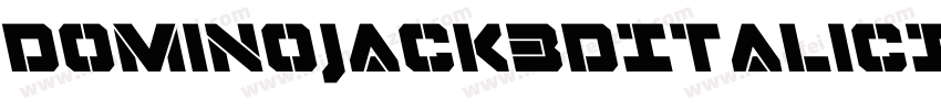 DominoJack3DItalicItalic-6lav字体转换