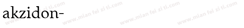 akzidon字体转换