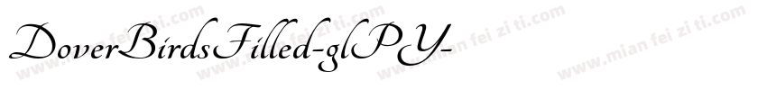 DoverBirdsFilled-glPY字体转换