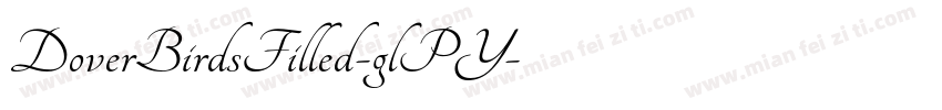 DoverBirdsFilled-glPY字体转换