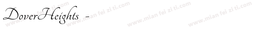 DoverHeights字体字体转换