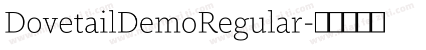 DovetailDemoRegular字体转换