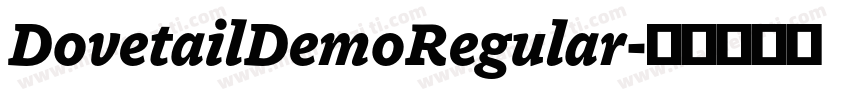 DovetailDemoRegular字体转换