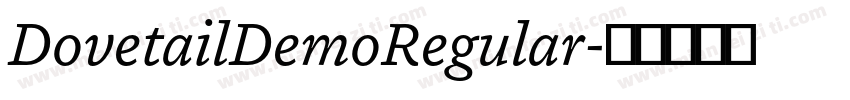 DovetailDemoRegular字体转换