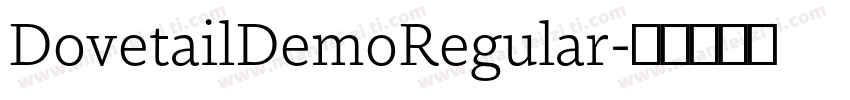 DovetailDemoRegular字体转换