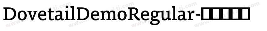 DovetailDemoRegular字体转换