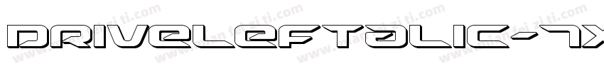 DriveLeftalic-7xrD字体转换