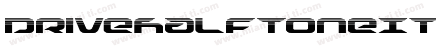 DriveHalftoneItalic-Kmde字体转换