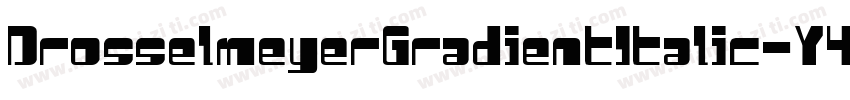 DrosselmeyerGradientItalic-Y484字体转换