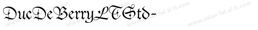 DucDeBerryLTStd字体转换