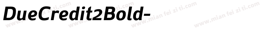 DueCredit2Bold字体转换