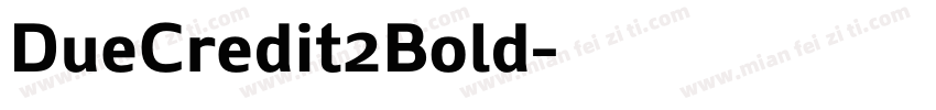 DueCredit2Bold字体转换