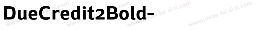 DueCredit2Bold字体转换